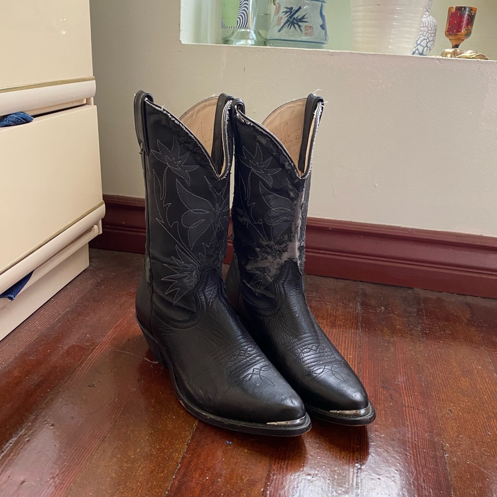 Vintage Black Cowboy boots
